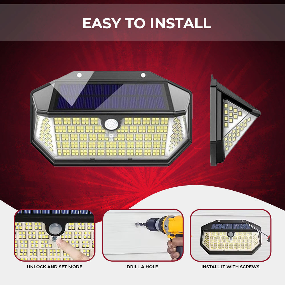 Garden Wall Lights: Dimnezz 5-Sided Human Induction Outdoor Garden LED Lamp