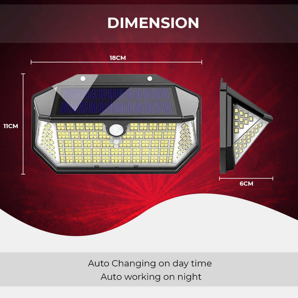Garden Wall Lights: Dimnezz 5-Sided Human Induction Outdoor Garden LED Lamp