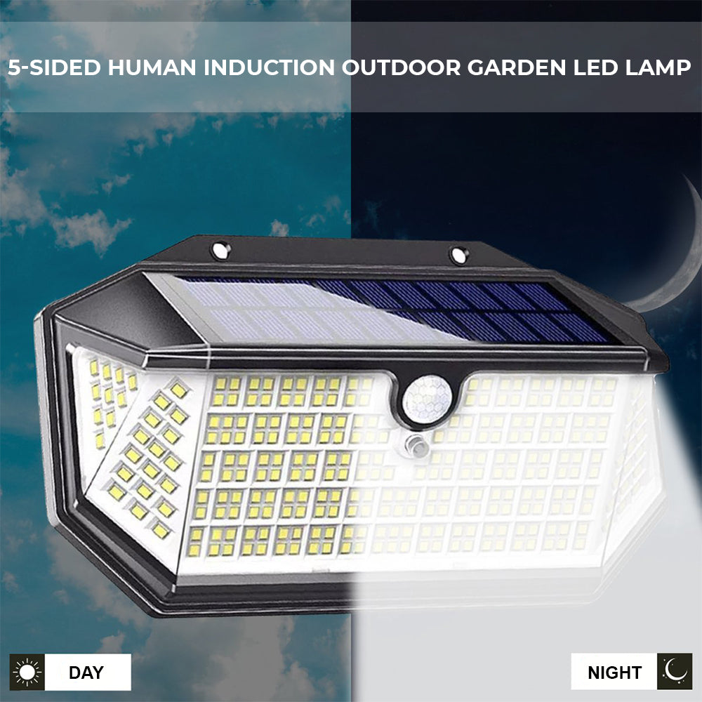 Garden Wall Lights: Dimnezz 5-Sided Human Induction Outdoor Garden LED Lamp