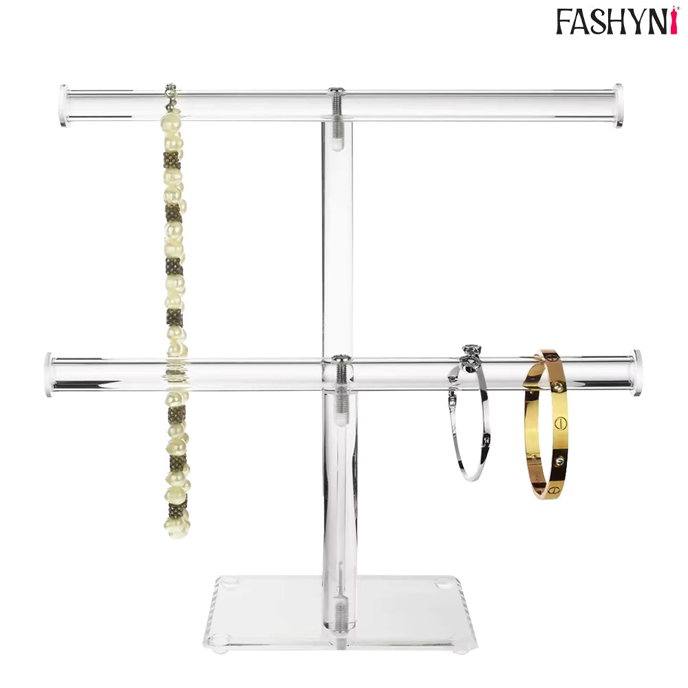 Makeup Organisation & Storage: Fashyni Acrylic Jewelry Necklace and Bracelet Stand Organizer