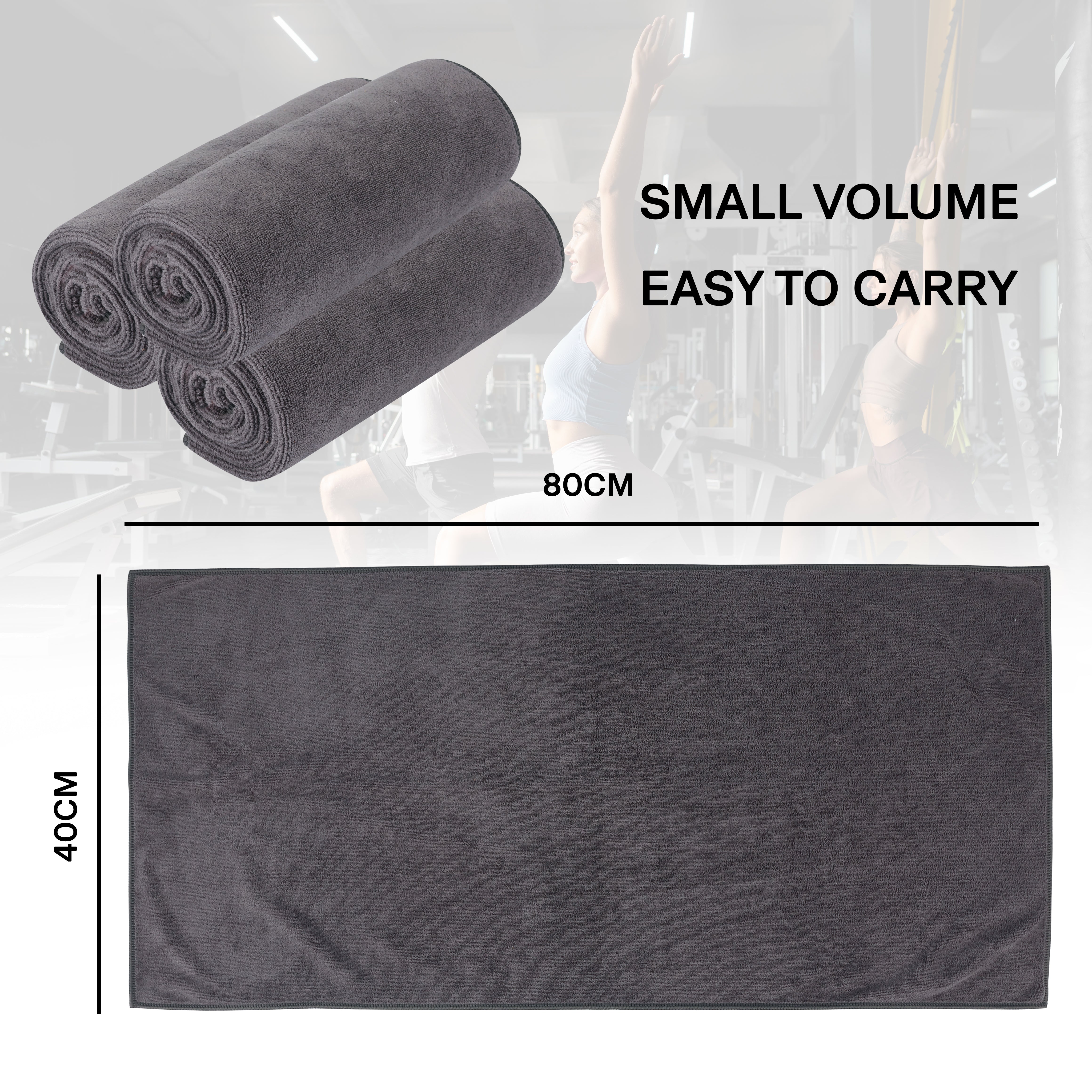 Gym Equipment & Accessories: Gymeek Microfiber Gym Towel Set of 3