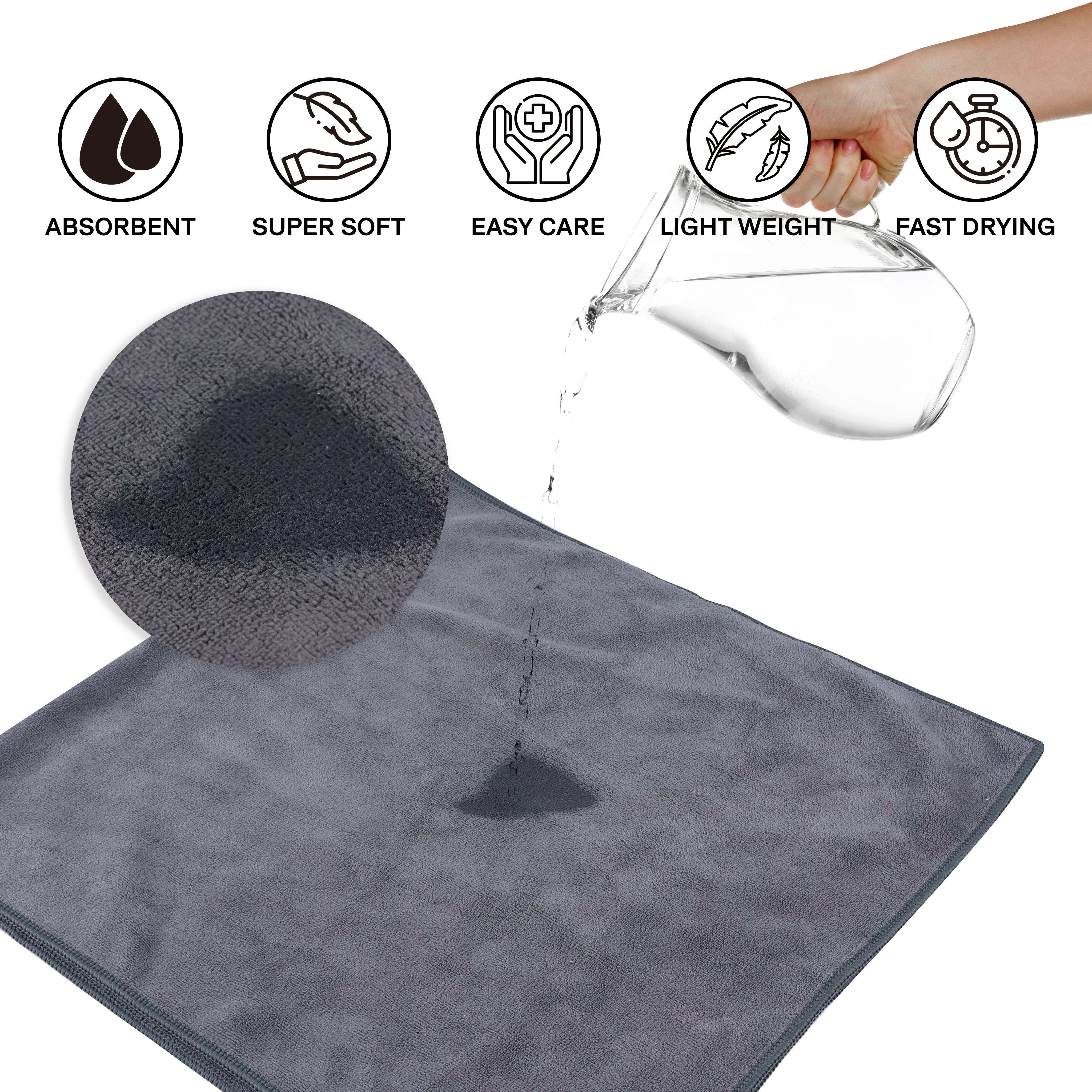 Gym Equipment & Accessories: Gymeek Microfiber Gym Towel Set of 3