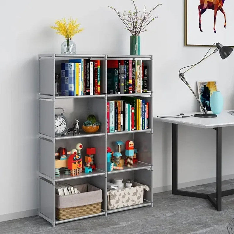 Bookcases & Shelves: Hivvago 8 Grid Storage Rack Bookshelf Organizer Lightweight Durable Shelf