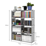 Bookcases & Shelves: Hivvago 8 Grid Storage Rack Bookshelf Organizer Lightweight Durable Shelf