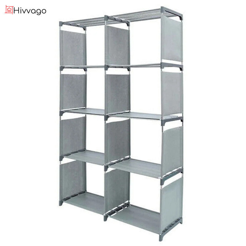Bookcases & Shelves: Hivvago 8 Grid Storage Rack Bookshelf Organizer Lightweight Durable Shelf
