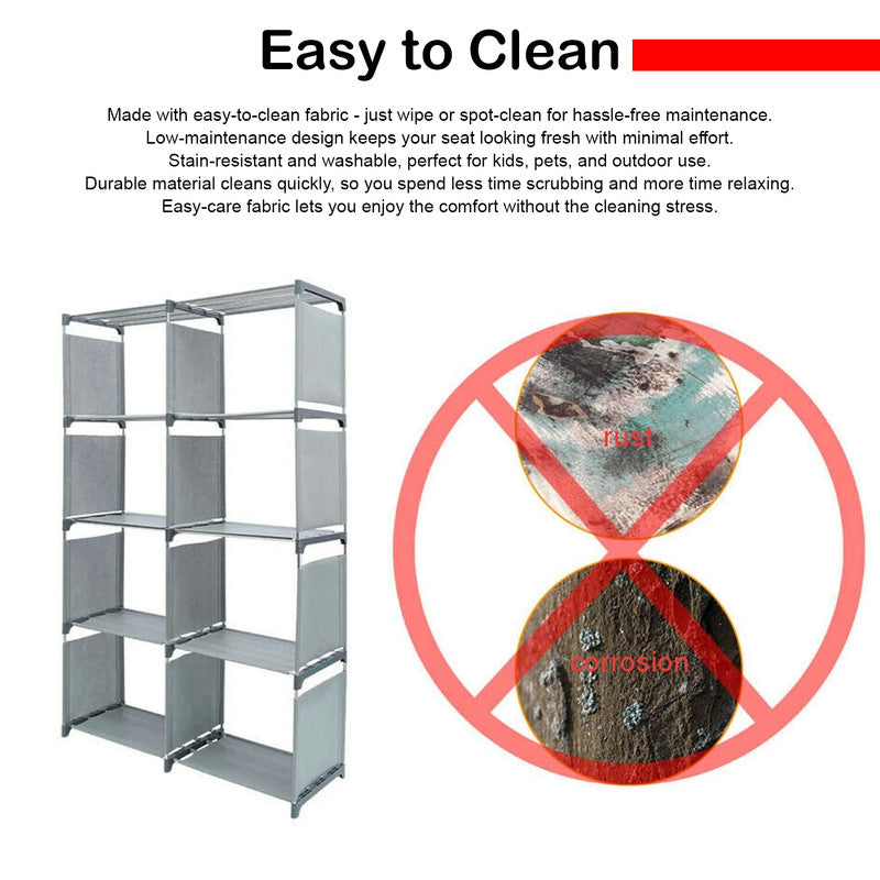 Bookcases & Shelves: Hivvago 8 Grid Storage Rack Bookshelf Organizer Lightweight Durable Shelf