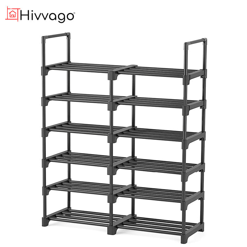 Shoe Storage: Hivvago 6 Tiers Shoe Rack Storage Organizer Shelf Adjustable Space Saver