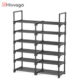 Shoe Storage: Hivvago 6 Tiers Shoe Rack Storage Organizer Shelf Adjustable Space Saver