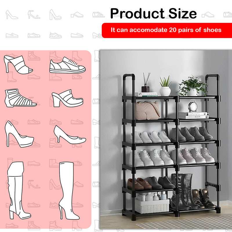 Shoe Storage: Hivvago 6 Tiers Shoe Rack Storage Organizer Shelf Adjustable Space Saver
