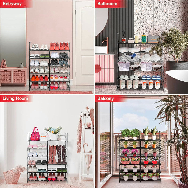 Shoe Storage: Hivvago 6 Tiers Shoe Rack Storage Organizer Shelf Adjustable Space Saver
