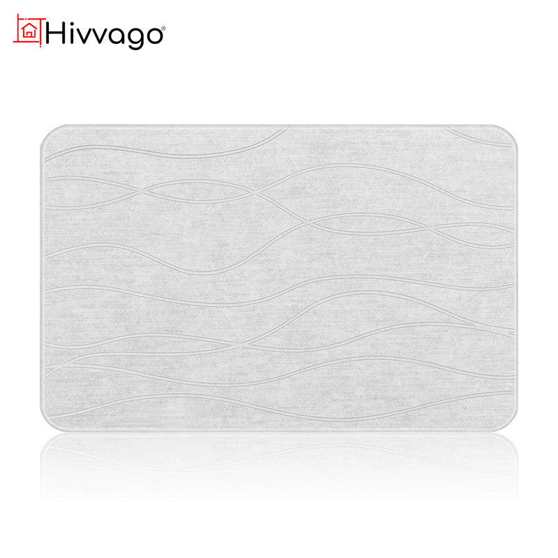 Bath Mats & Rugs: Hivvago Diatomaceous Earth Stone Bath Mat Fast Drying Non Slip Bathroom Mat