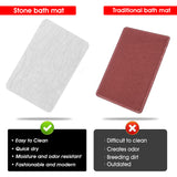 Bath Mats & Rugs: Hivvago Diatomaceous Earth Stone Bath Mat Fast Drying Non Slip Bathroom Mat