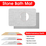 Bath Mats & Rugs: Hivvago Diatomaceous Earth Stone Bath Mat Fast Drying Non Slip Bathroom Mat