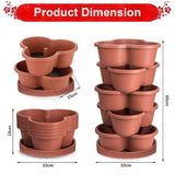 Pots, Planters & Accessories: Hivvago 5-Tier Vertical Garden Planter  Stackable Indoor/Outdoor Pot with Base