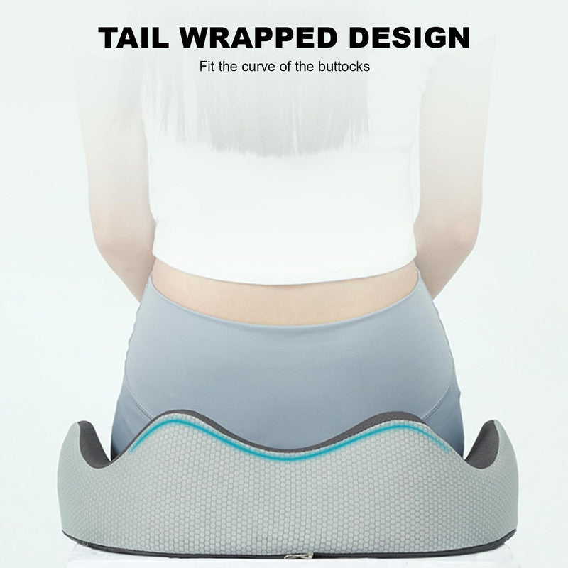 Back Care: Hivvago Memory Foam Seat Cushion  Ergonomic Support for Office, Car & Home, Grey