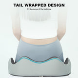 Back Care: Hivvago Memory Foam Seat Cushion  Ergonomic Support for Office, Car & Home, Grey