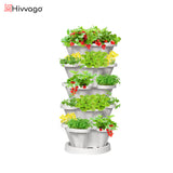Pots, Planters & Accessories: Hivvago 5-Tier Vertical Garden Planter  Stackable Indoor/Outdoor Pot with Base
