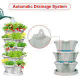 Pots, Planters & Accessories: Hivvago 5-Tier Vertical Garden Planter  Stackable Indoor/Outdoor Pot with Base