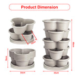 Pots, Planters & Accessories: Hivvago 5-Tier Vertical Garden Planter  Stackable Indoor/Outdoor Pot with Base