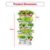 Pots, Planters & Accessories: Hivvago 5-Tier Vertical Garden Planter  Stackable Indoor/Outdoor Pot with Base