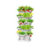 Pots, Planters & Accessories: Hivvago 5-Tier Vertical Garden Planter  Stackable Indoor/Outdoor Pot with Base