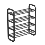 Shoe Storage: Hivvago 4-Layer Shoe Rack  Compact Steel Frame Organizer for Entryway, Black