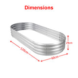 Garden Beds & Planters: Hivvago Raised Garden Bed  Galvanized Steel Planter Box with Open Base, Silver