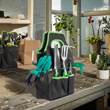 Gardening Tools: Hivvago 8-Piece Stainless Steel Garden Tool Set with Tote & Gloves