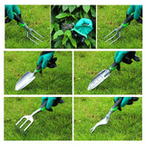 Gardening Tools: Hivvago 8-Piece Stainless Steel Garden Tool Set with Tote & Gloves