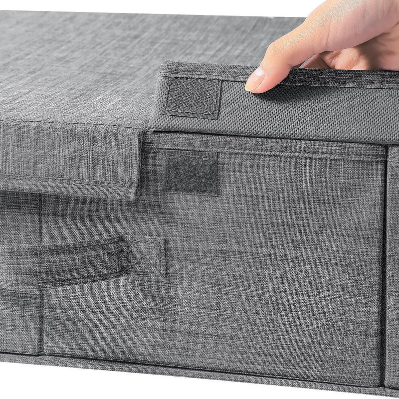 Storage Boxes: Hivvago Underbed Storage Container  Foldable Box with Lids & Label Pocket