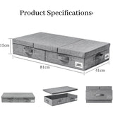 Storage Boxes: Hivvago Underbed Storage Container  Foldable Box with Lids & Label Pocket