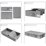 Storage Boxes: Hivvago Underbed Storage Container  Foldable Box with Lids & Label Pocket