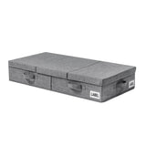 Storage Boxes: Hivvago Underbed Storage Container  Foldable Box with Lids & Label Pocket