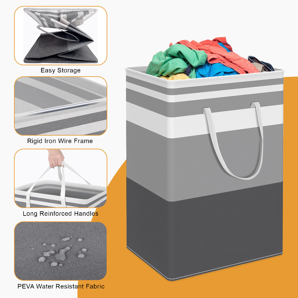 Laundry Baskets: Hivvago 2-Pack Large Waterproof Laundry Baskets with Handles