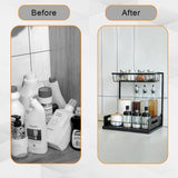 Bathroom Cabinets, Cupboards & Storage: Hivvago 2-Tier Pull-Out Under Sink Organizer Storage Shelf For Kitchen