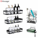 Bathroom Cabinets, Cupboards & Storage: Hivvago Stainless Steel Bathroom Organizer with Adhesive Shelves