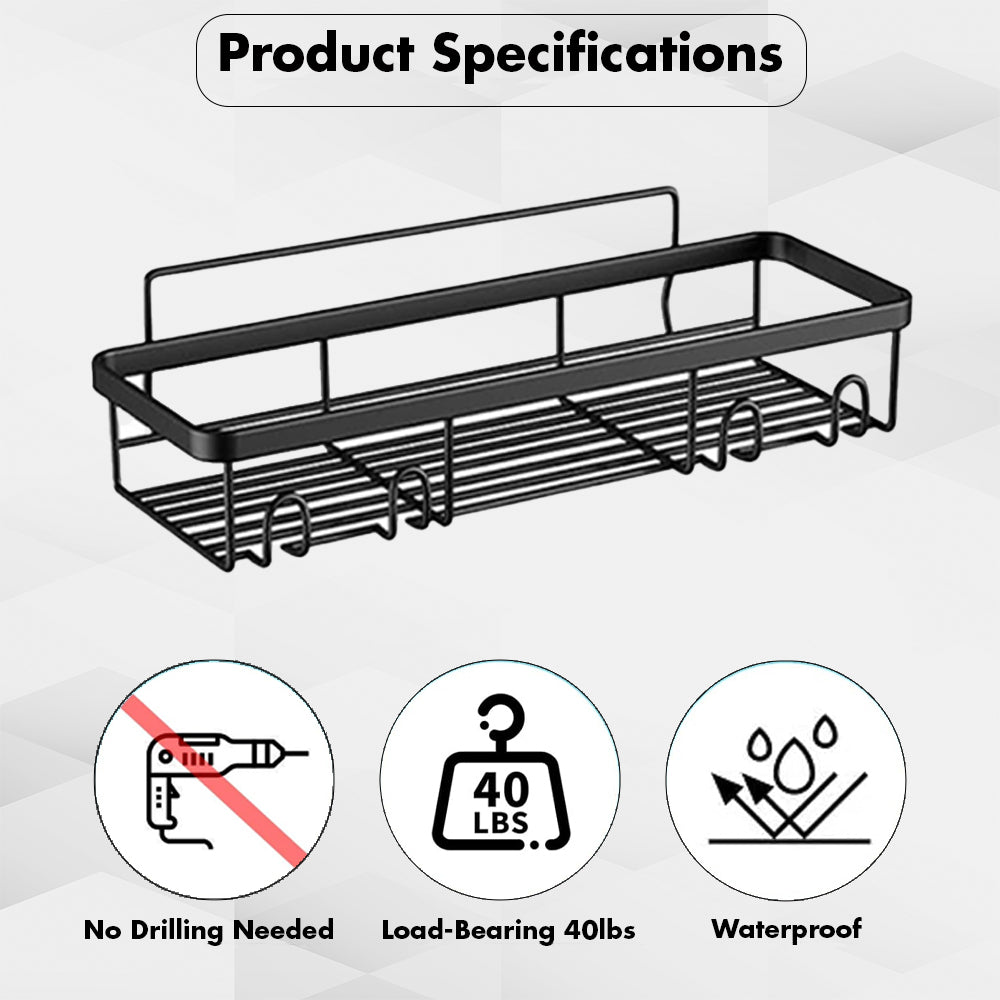 Bathroom Cabinets, Cupboards & Storage: Hivvago Stainless Steel Bathroom Organizer with Adhesive Shelves