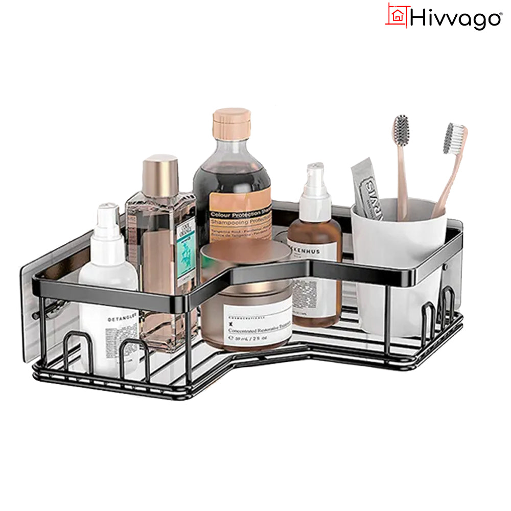 Bathroom Cabinets, Cupboards & Storage: Hivvago Stainless Steel Bathroom Organizer Shelves