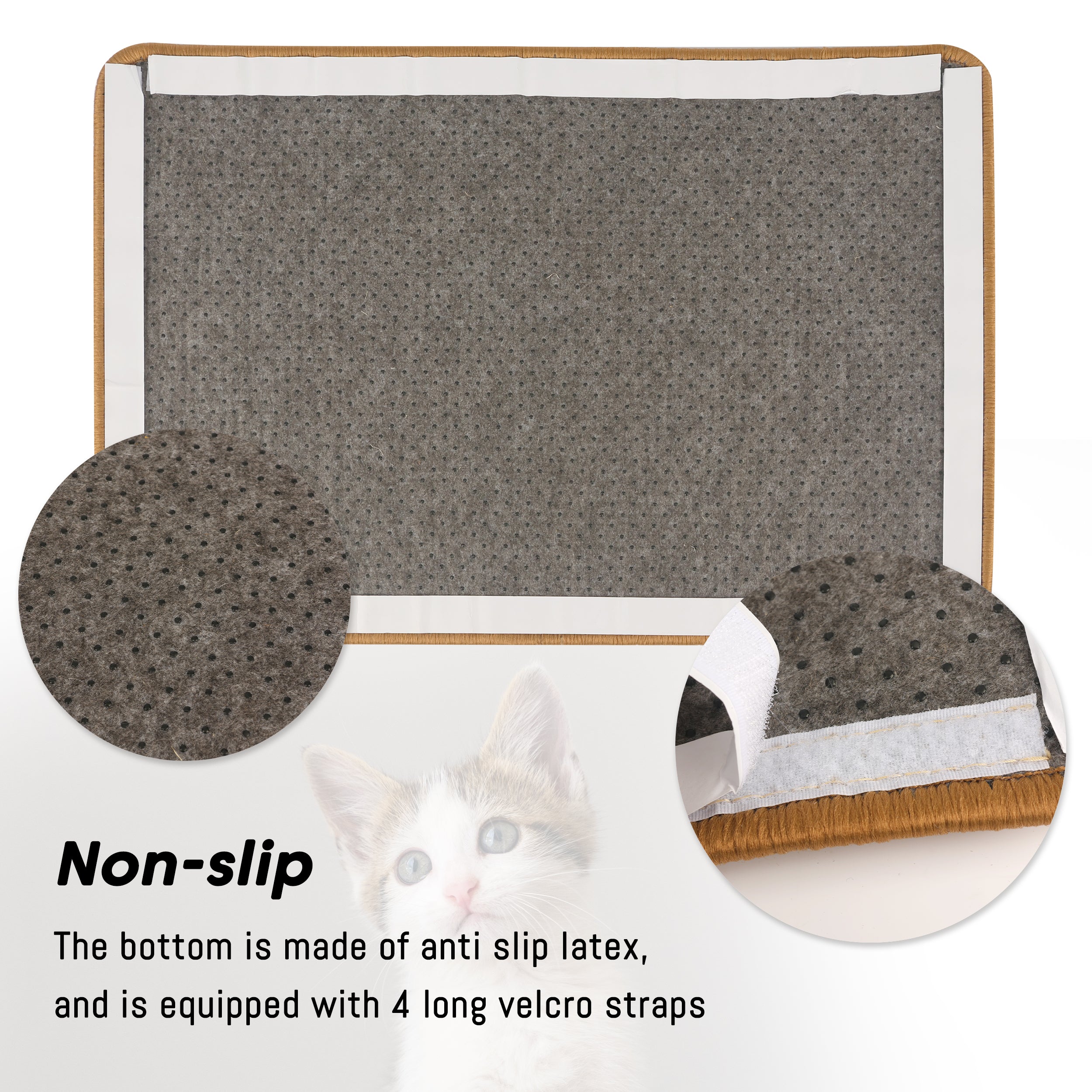 Cat Scratchers: PupLily Natural Sisal Cat Scratch Mat, 40 X 60 CM