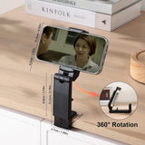 Car Mounts: Urbanoki Airplane Phone Holder Mount 360° Rotation Stand for Travel Desk - Black