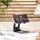 Car Mounts: Urbanoki Portable Phone Tablet Stand Dual Folding Desk Travel Cradle Dock