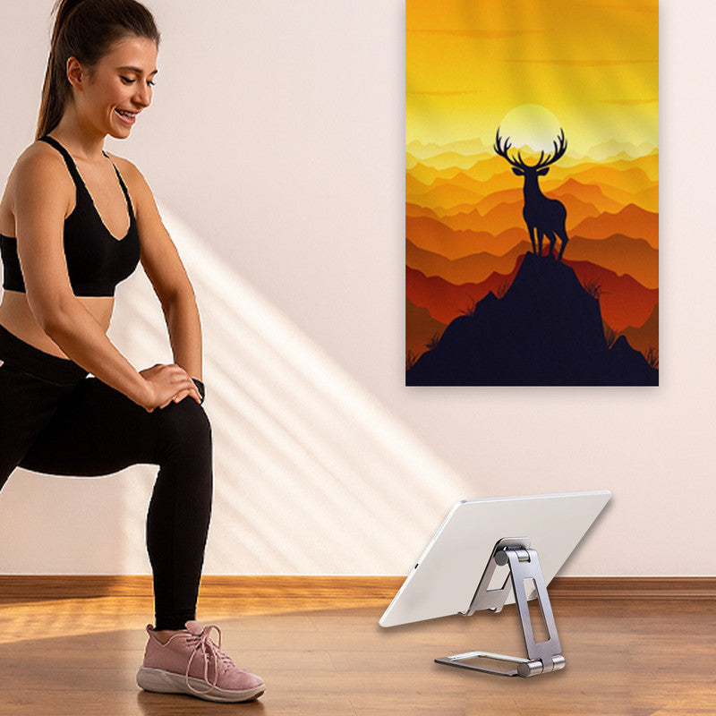 Car Mounts: Urbanoki Portable Phone Tablet Stand Dual Folding Desk Travel Cradle Dock