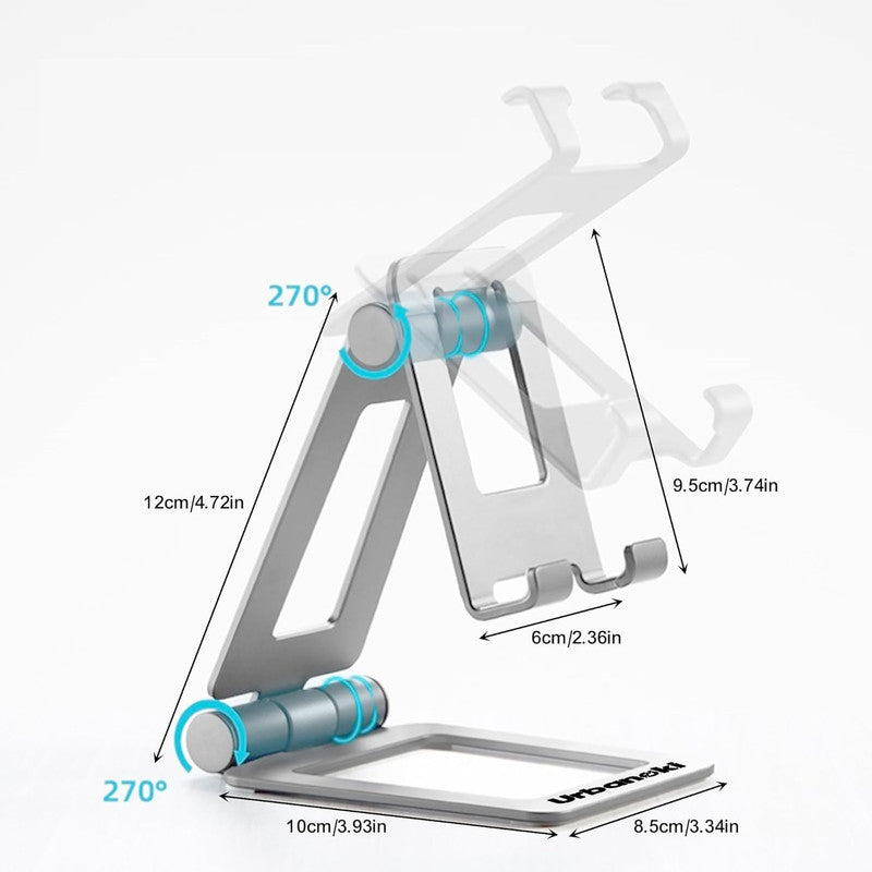 Car Mounts: Urbanoki Portable Phone Tablet Stand Dual Folding Desk Travel Cradle Dock