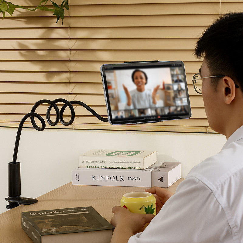 Car Mounts: Urbanoki Gooseneck Phone Holder Flexible Clamp Mount for Bed Desk
