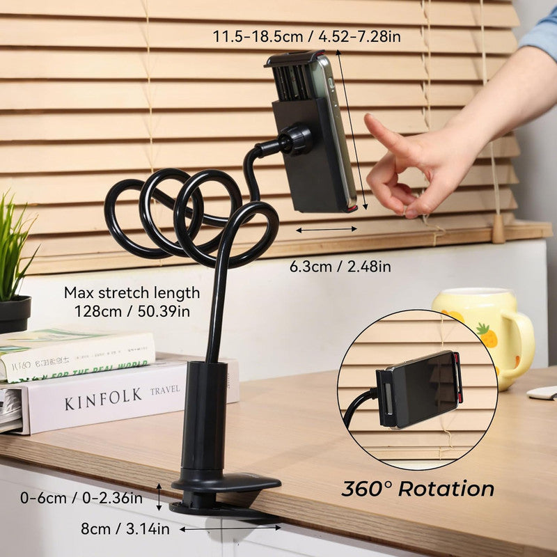 Car Mounts: Urbanoki Gooseneck Phone Holder Flexible Clamp Mount for Bed Desk
