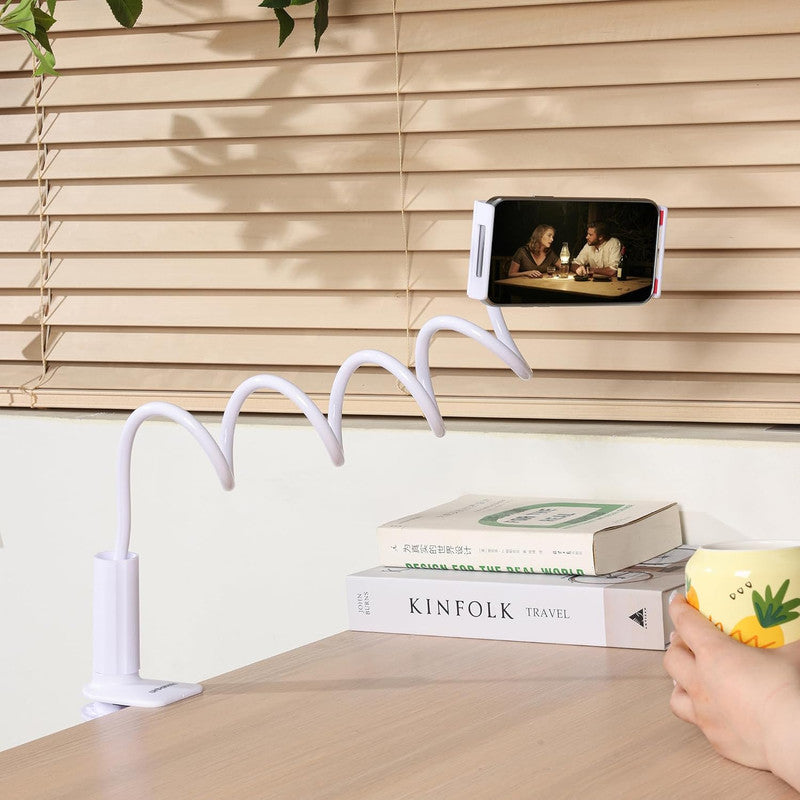 Car Mounts: Urbanoki Gooseneck Phone Holder Flexible Clamp Mount for Bed Desk