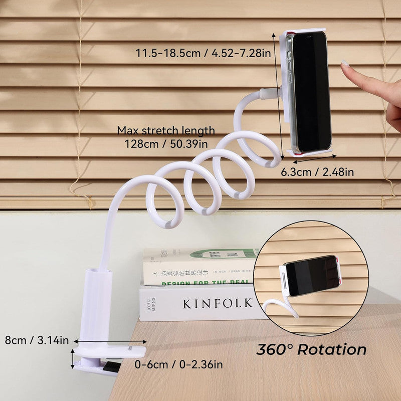 Car Mounts: Urbanoki Gooseneck Phone Holder Flexible Clamp Mount for Bed Desk