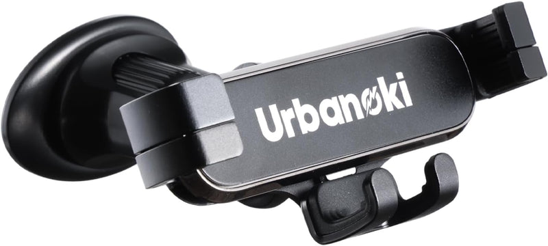 Car Mounts: Urbanoki Air Vent Car Phone Holder Mount Strong Grip for Smartphones - Black