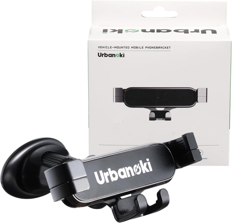 Car Mounts: Urbanoki Air Vent Car Phone Holder Mount Strong Grip for Smartphones - Black