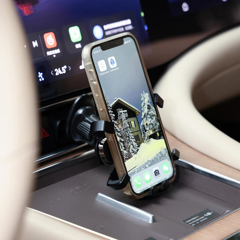 Car Mounts: Urbanoki Air Vent Car Phone Holder Mount Strong Grip for Smartphones - Black